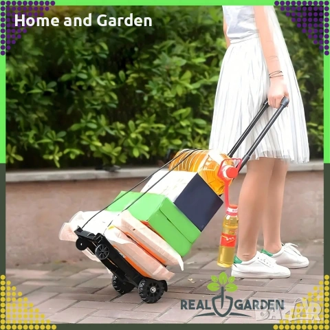 Сгъваема транспортна количка с телескопична дръжка + 2 въжета, снимка 8 - Други инструменти - 53947590