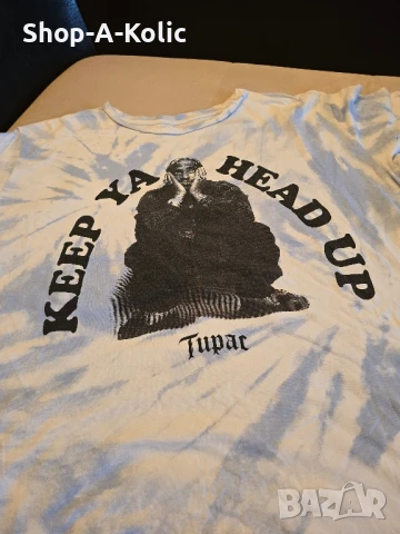 Original 2Pac Tupac Keep Ya Head Up Amaru Entertainment Tee, снимка 3 - Тениски - 50556362