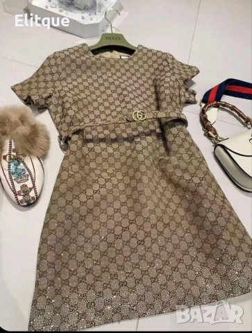 рокля с камъни Gucci 