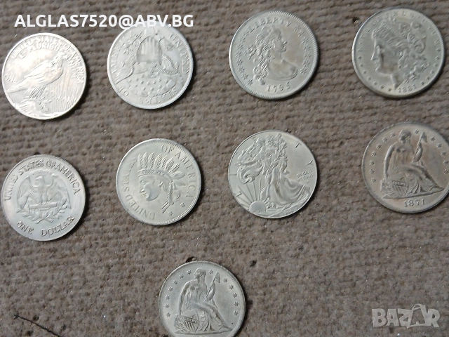 Реплики на всички американски сребърни долари, снимка 2 - Нумизматика и бонистика - 53508502