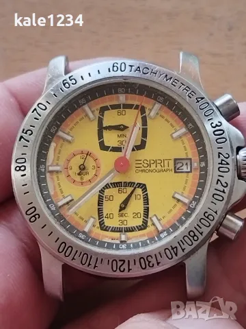 Часовник ESPRIT chronograph. Japan move Miyota. Водоустойчив. 1990г. , снимка 3 - Мъжки - 48572080