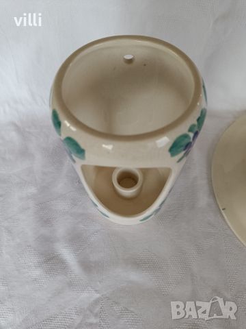 Комплект порцеланова чиния и свещник за стена, снимка 6 - Декорация за дома - 45567547