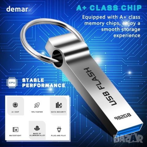 Aogamb USB стик 982 GB Високоскоростен Memory Stick 3.0 USB устройство с голям капацитет, снимка 5 - Друга електроника - 45633227