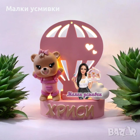 Детски персонализирани нощни лампи, снимка 3 - Детски нощни лампи - 54037396