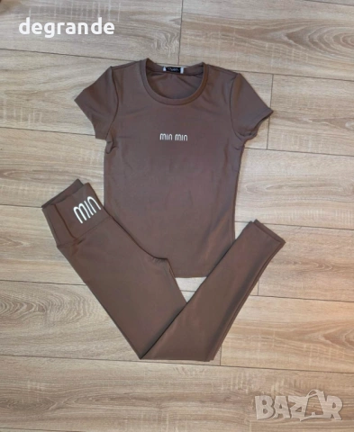  🍓Спортен сет Miu Miu Тениска+Клин, снимка 2 - Спортни екипи - 53963863