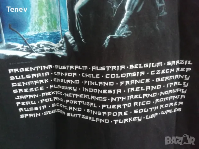 Iron Maiden The Final Frontier World Tour 2010-2011 оригинална тениска размер М памучна , снимка 5 - Тениски - 50130635