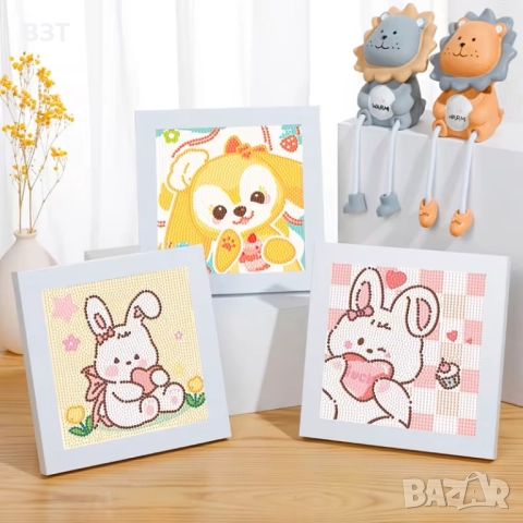 ДИАМАНТЕН ГОБЛЕН – ЗАЙЧЕ 03 /ДЕТСКИ/, снимка 2 - Гоблени - 52713068