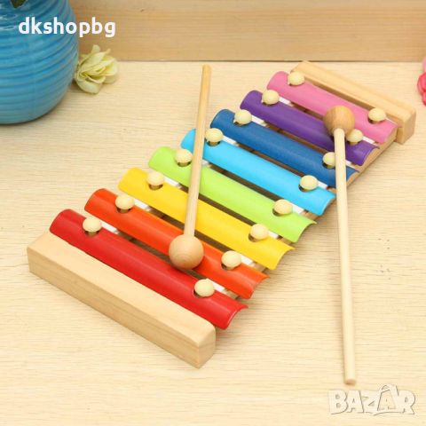3538 Цветен дървен детски ксилофон, снимка 9 - Музикални играчки - 45836371