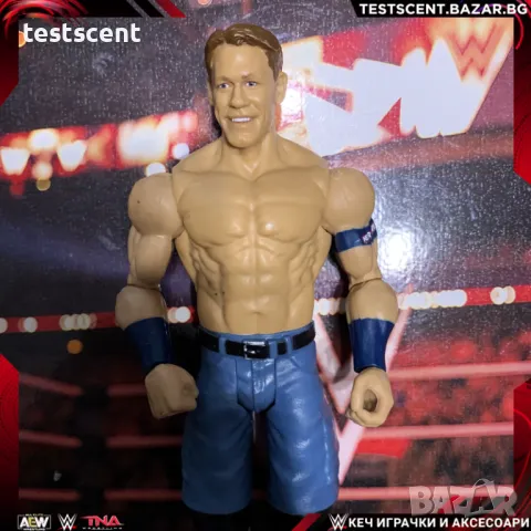 Екшън фигура WWE John Cena Джон Сина Mattel Basic Blue Jorts figure играчка, снимка 1 - Колекции - 49551773