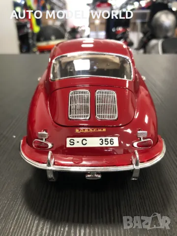 BBURAGO метална колекционерска количка PORSCHE 356B COUPE 1961г. 1:18, снимка 5 - Колекции - 47163166