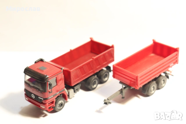 HERPA H0 1/87 MERCEDES ACTROS САМОСВАЛ ГОНДОЛА КАМИОН, снимка 4 - Колекции - 53135045
