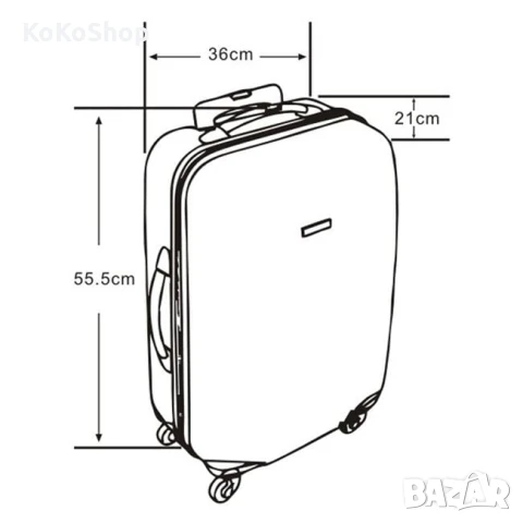 Куфар на колелца-36x21x55.5 см./розов куфар на колелца, снимка 9 - Куфари - 50644406