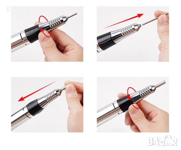 Устройство за полиране на нокти и оформяне на маникюр, снимка 6 - Електрически пили за пети - 52807050
