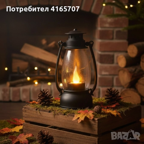 LED свещ-лампа ретро фенер – реалистична трепкаща светлина за уютен дом и празнична атмосфера, снимка 5 - Декорация за дома - 52815816