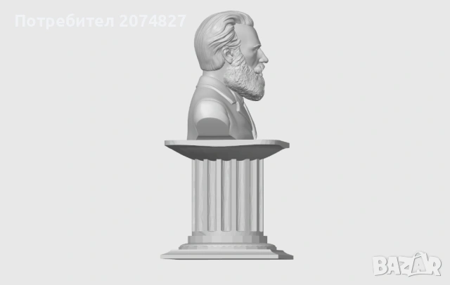 ЛЮБЕН КАРАВЕЛОВ (бюст, статуетка), снимка 9 - Статуетки - 53453523