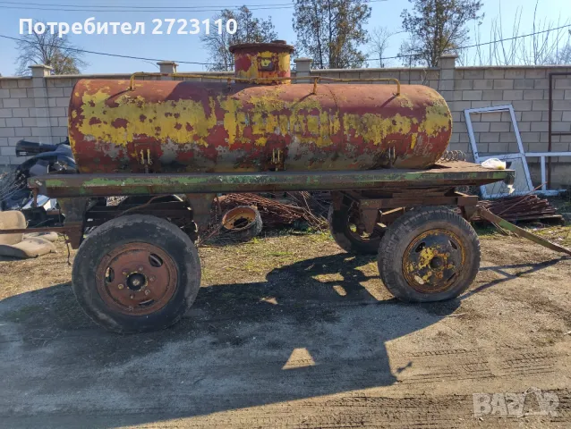 водоноска в ремарке, спартак, резервоар, цистерна за вода, 2.7м3, снимка 2 - Селскостопанска техника - 49383359