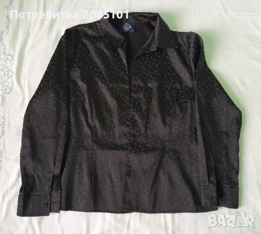 Дамска черна риза, снимка 1 - Ризи - 45370440