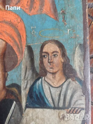 Руска икона 19-ти век, снимка 6 - Антикварни и старинни предмети - 49825141