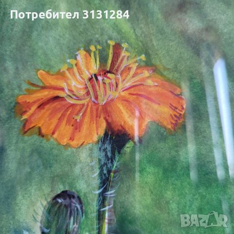 Винтидж авторска картина с темперни бои от Австрия , снимка 2 - Картини - 45635712