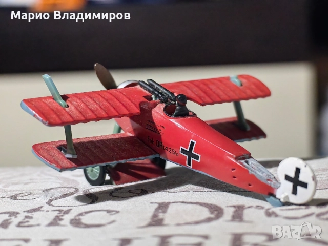 Метален самолет foker DRi 425, снимка 4 - Колекции - 51556595