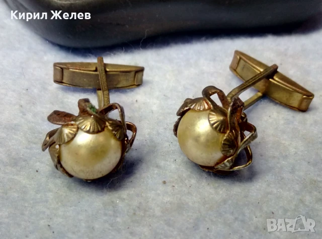 СТАРИННИ МЕСИНГОВИ ПЕРЛЕНИ БУТОНЕЛИ РЕТРО КОПЧЕТА За БУТОНЕЛИ с БЕЛИ ПЕРЛИ 22176, снимка 10 - Антикварни и старинни предмети - 51280119