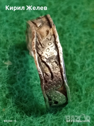 Дизайнерска АРТ сребърна халка уникална много красива 52004, снимка 5 - Пръстени - 53410360