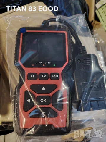 ПРОМО Тестер диагностичен OBD2 Retoo V519, 10 езика, черно-червен