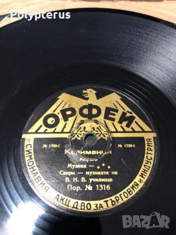 Стара българска шеллакова плоча, снимка 2 - Грамофонни плочи - 53529076