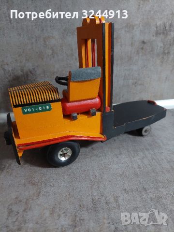 Стара рядка дървена играчка мотокар VOI-019 , снимка 2 - Колекции - 45692846