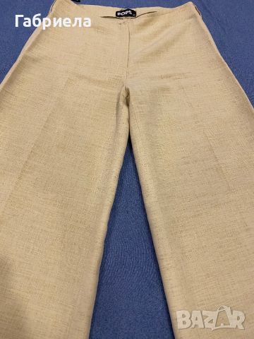 Широк панталон, лен, снимка 2 - Панталони - 46351572