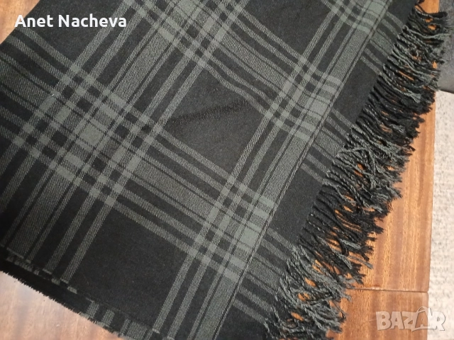 Шал дамски,каре черно, тип наметало, снимка 3 - Шалове - 52426895