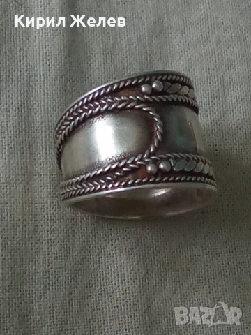 СТАРИНЕН РЕТРО АРТ ОРНАМЕНТИРАН СРЕБЪРЕН ПРЪСТЕН СРЕБРО ВИСОКА ПРОБА МАЙСТОРСКО БИЖУ 34933, снимка 11 - Антикварни и старинни предмети - 50354739