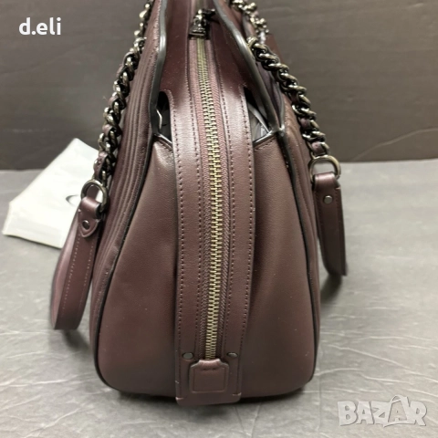 COACH Original 100% Кожа Прекрасна чанта, снимка 3 - Чанти - 52249243