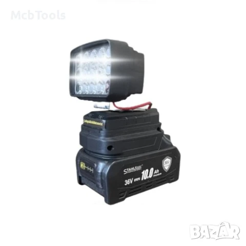 Комплект 5 в 1 от акумулаторен перфоратор, винтоверт, гайковерт, ъглошлайф и LED лампа 36V 10Ah, снимка 8 - Други инструменти - 50748032