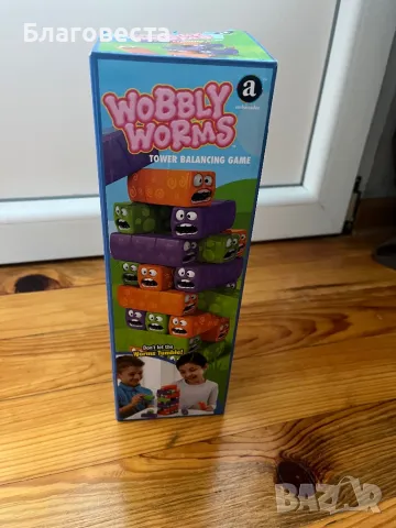 AMBASSADOR Игра кула с червейчета Wobbly Worms, снимка 1 - Игри и пъзели - 47950297