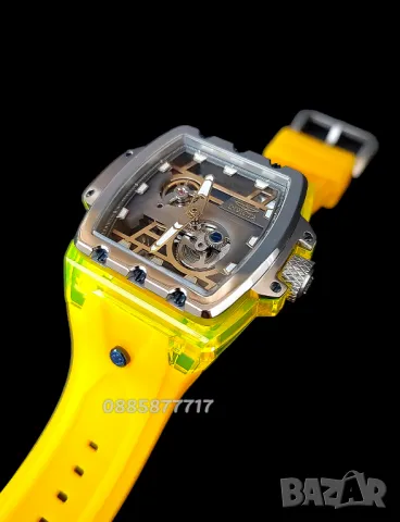 нов часовник INVICTA Skeleton automatic Yellow, Инвикта нов , снимка 5 - Мъжки - 48642841