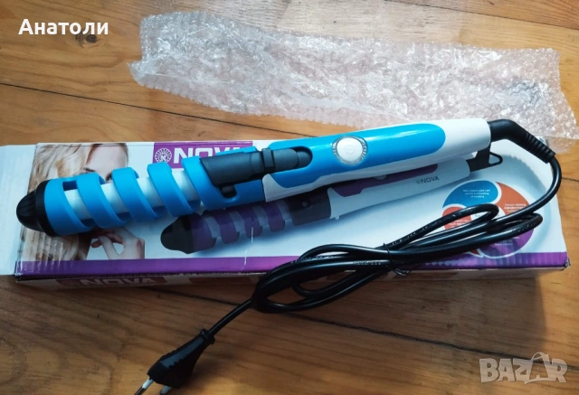 Спирална керамична маша за коса NOVA