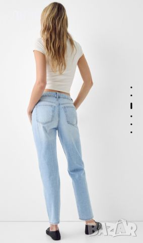 Дамски дънки Mom jeans - Sinsay, Bershka, снимка 6 - Дънки - 45555512