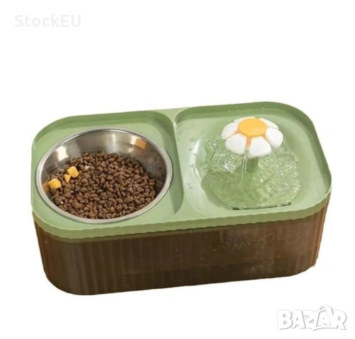 Автоматичен фонтан и купа за храна за домашни животни