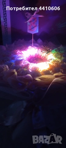 Светещ букет от рози LED – уникален подарък за жена, снимка 2 - Декорация за дома - 53727702