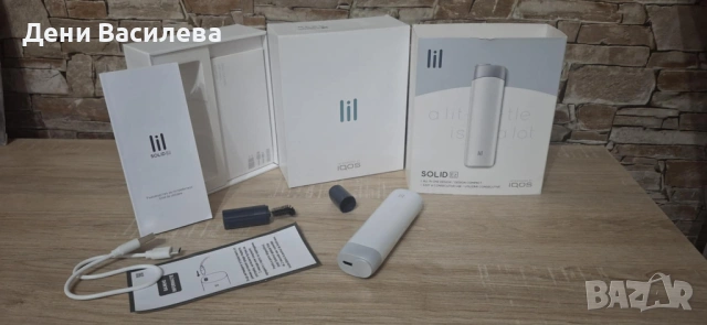 IQOS lil SOLID Ez, с почистващо средство и зарядно устройство, снимка 2 - Друга електроника - 53288568