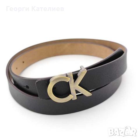 Дамски Колан От Естествена Кожа Черен Calvin Klein Код На Продукта:D-068, снимка 3 - Колани - 46100966