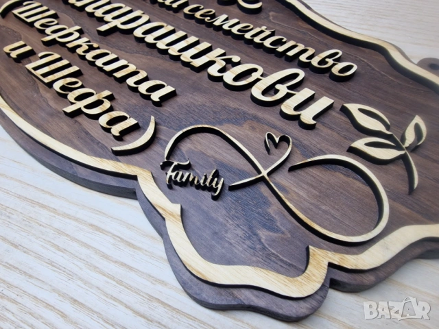 🌟Персонализирана табела с текст по избор имена, фамилия или всичко друго, което изберете, снимка 4 - Декорация за дома - 53270914