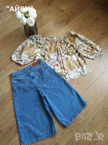 ZARA дънки пола панталон и топ на H&M, снимка 5 - Дънки - 45514163