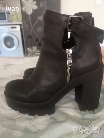 дамски боти с ток естествена кожа 38номер, снимка 8 - Дамски боти - 51866488