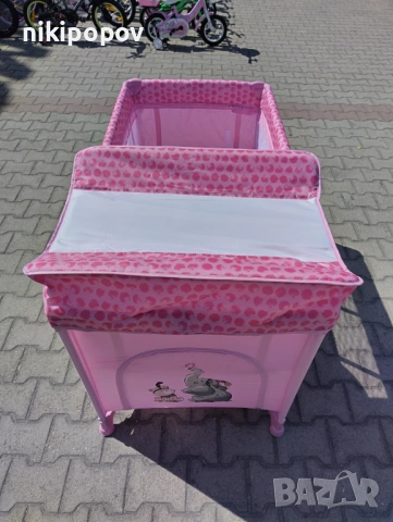 LORELLI Детска кошара на 2 нива с повивалник MOONLIGHT розов, снимка 10 - Кошарки - 53565231