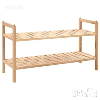 vidaXL Етажерка за обувки, орехово дърво масив, 69x26x40 cм(SKU:247102), снимка 1 - Други - 49418636