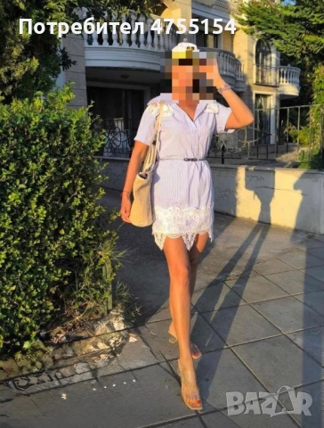 Рокля с дантела , снимка 3 - Рокли - 53714111