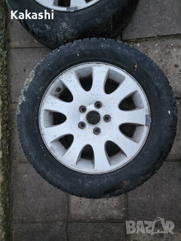 16 5х112 лети джант със зимни гуми 205 55 16 за Audi Vw Seat Skoda, снимка 2 - Гуми и джанти - 52046977