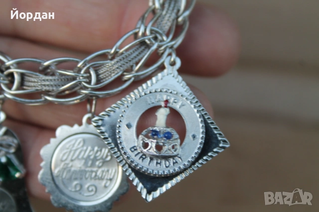 Сребърна гривна , снимка 5 - Гривни - 53636900